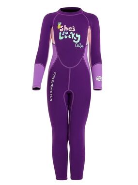 She's Lucky Kids' Purple Full-Body Rashguard Wetsuit XL (Big Kids)